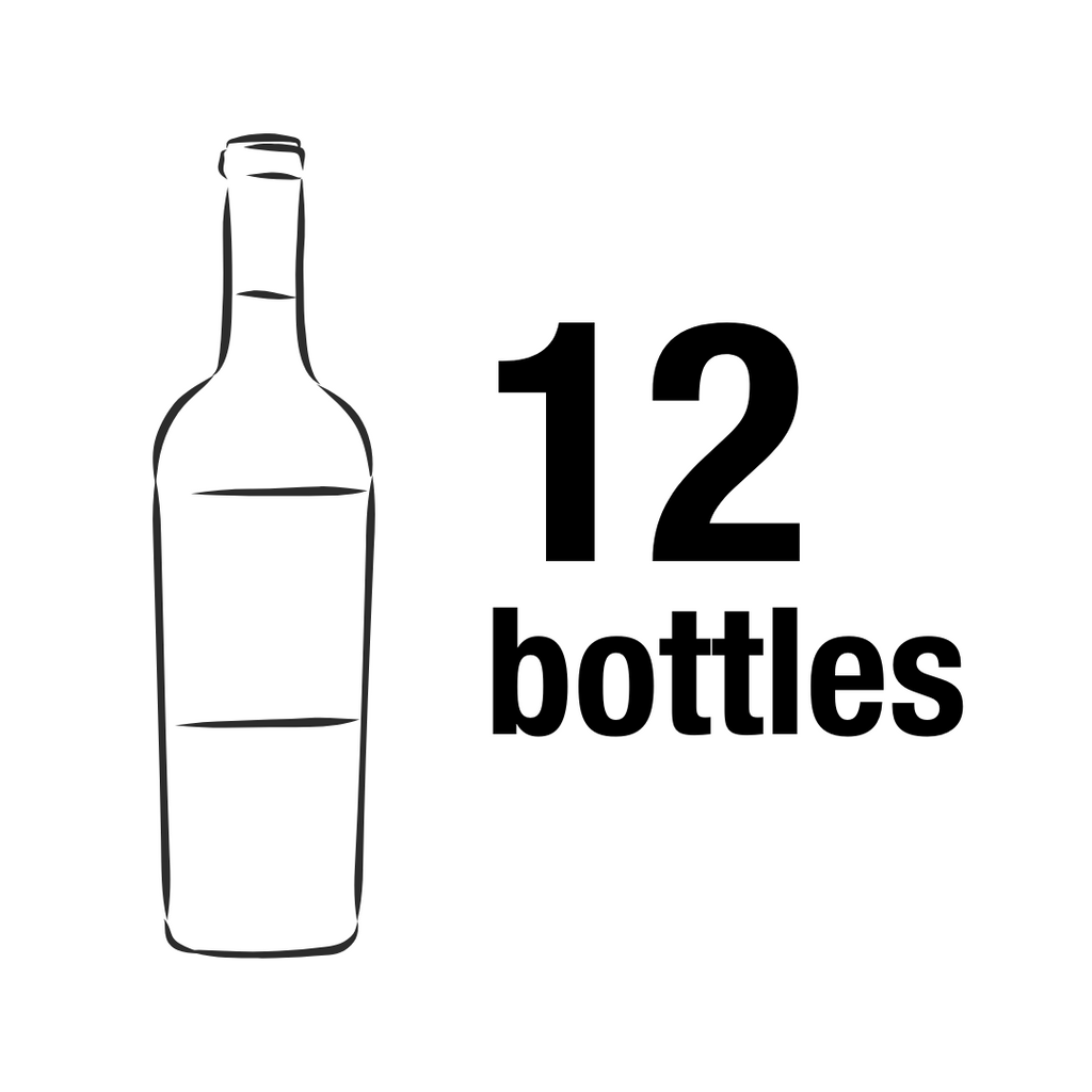 bottle outline with words 12 bottles