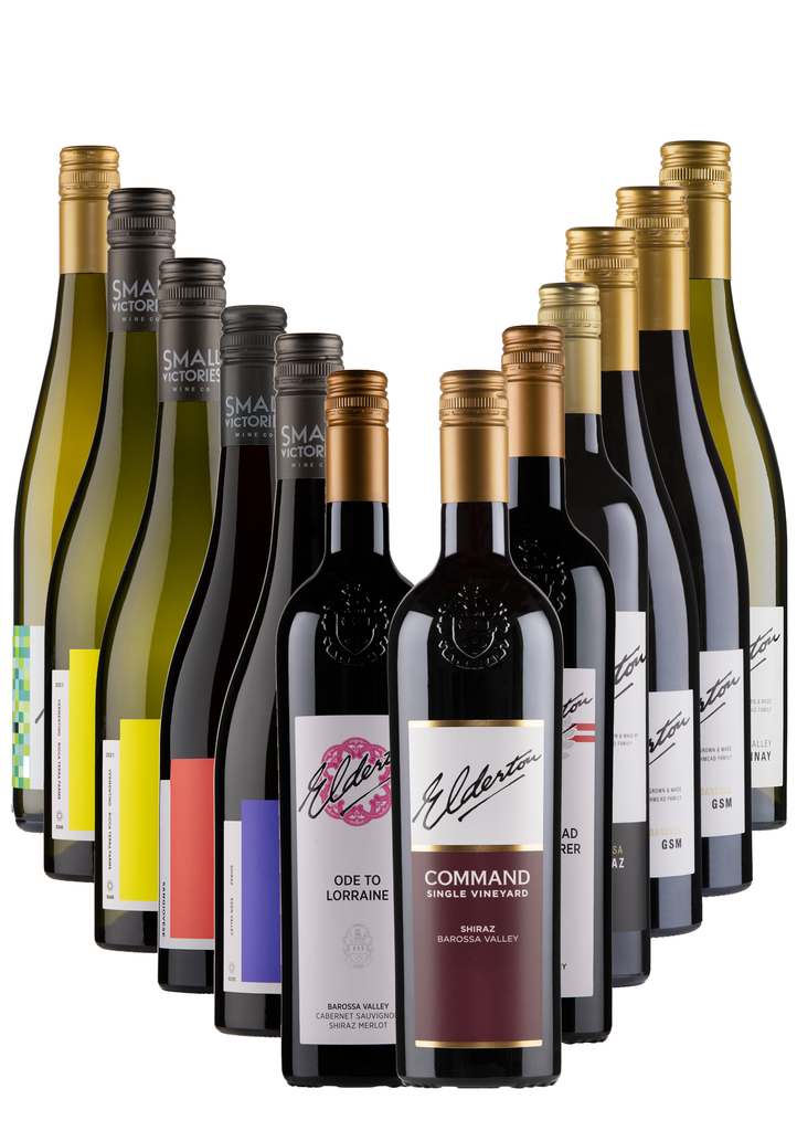 Collection of various wine bottles on a white background