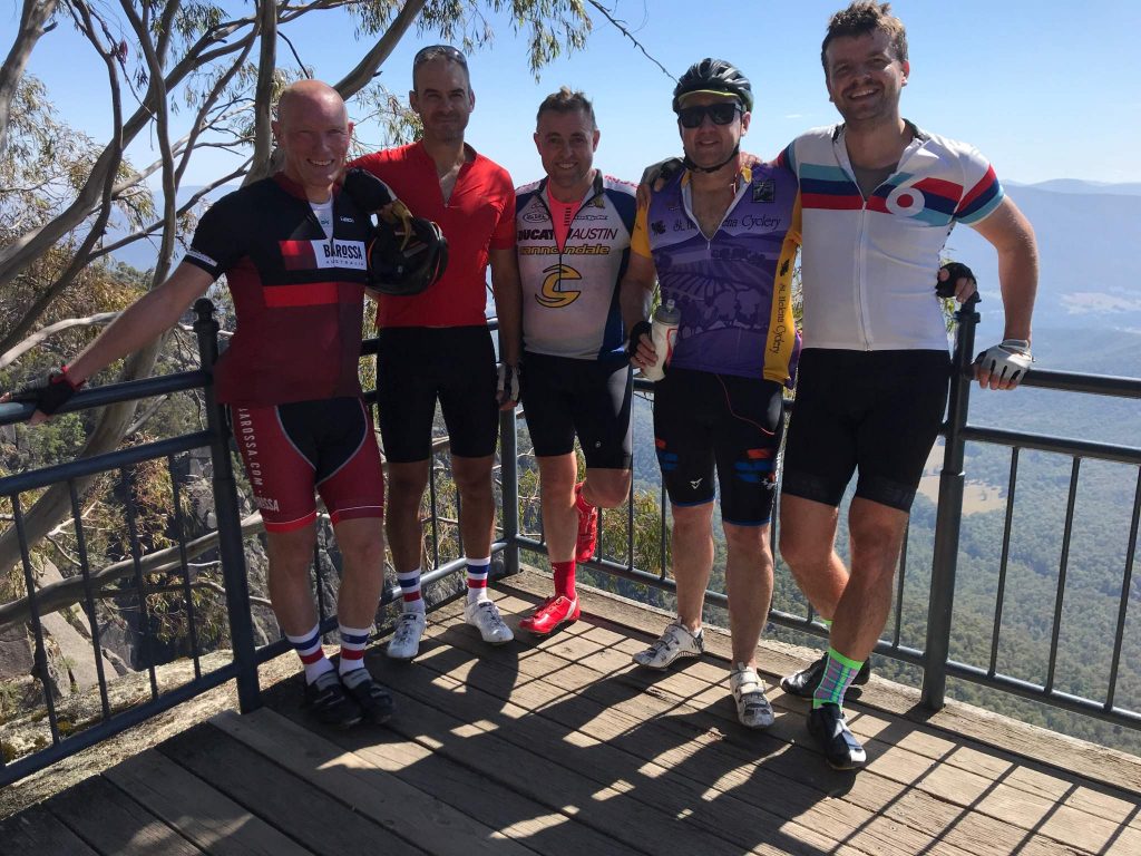 Barossa winemakers cycling Mt Buffalo