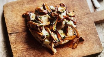 Buckwheat Polenta with Mushrooms & Gorgonzola